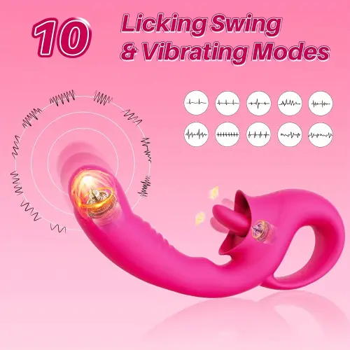 Vibrador consolador con lengua estimulador de punto G's photo #2
