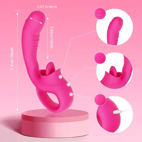 Vibrador consolador con lengua estimulador de punto G's photo #3