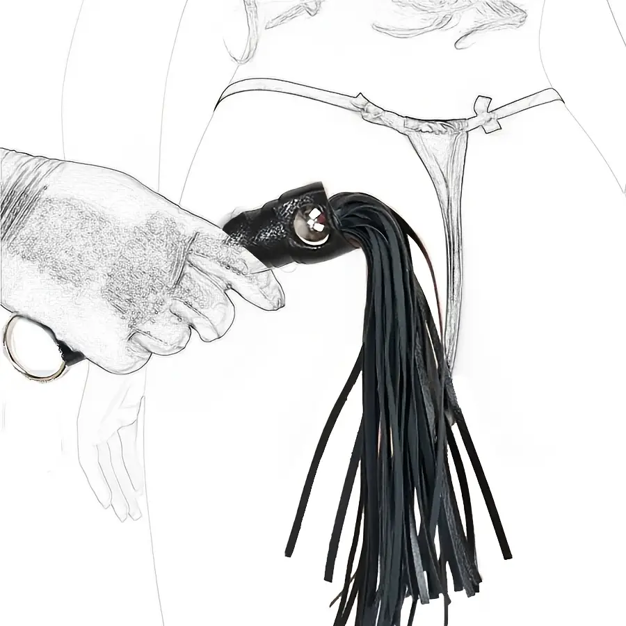 Látigo Flogger de Cuero para BDSM y Juego Sensorial | Juguete de Azotes Manual (41.5 cm)'s photo #3