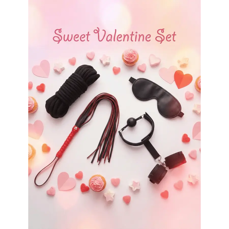 Juego de Bondage y Restricción de 4 Piezas | Kit de Iniciación BDSM para Parejas con Arnés Integrado, Cuerda Shibari, Látigo y Antifaz's photo #1