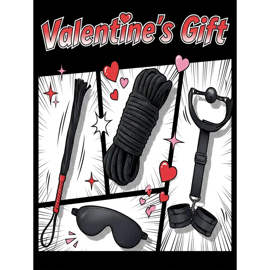 Juego de Bondage y Restricción de 4 Piezas | Kit de Iniciación BDSM para Parejas con Arnés Integrado, Cuerda Shibari, Látigo y Antifaz's photo #3