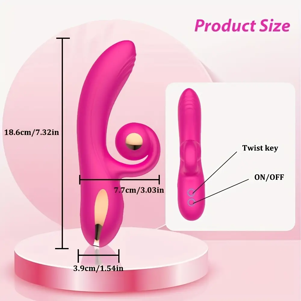 Vibrador Doble Estimulación Punto G y Clítoris | Estimulador Orgánico «Twist» de Silicona Médica's photo #4