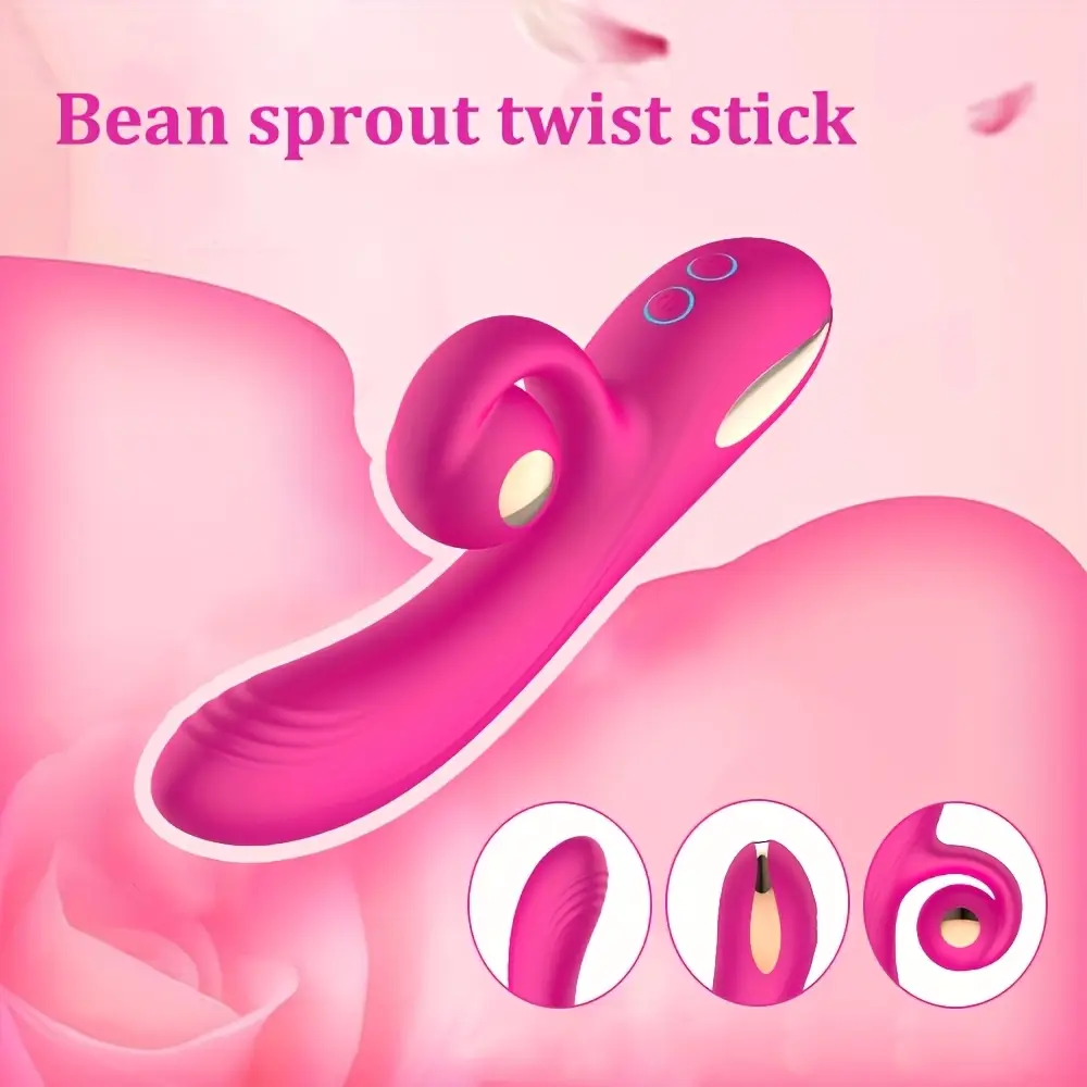 Vibrador Doble Estimulación Punto G y Clítoris | Estimulador Orgánico «Twist» de Silicona Médica's photo #3