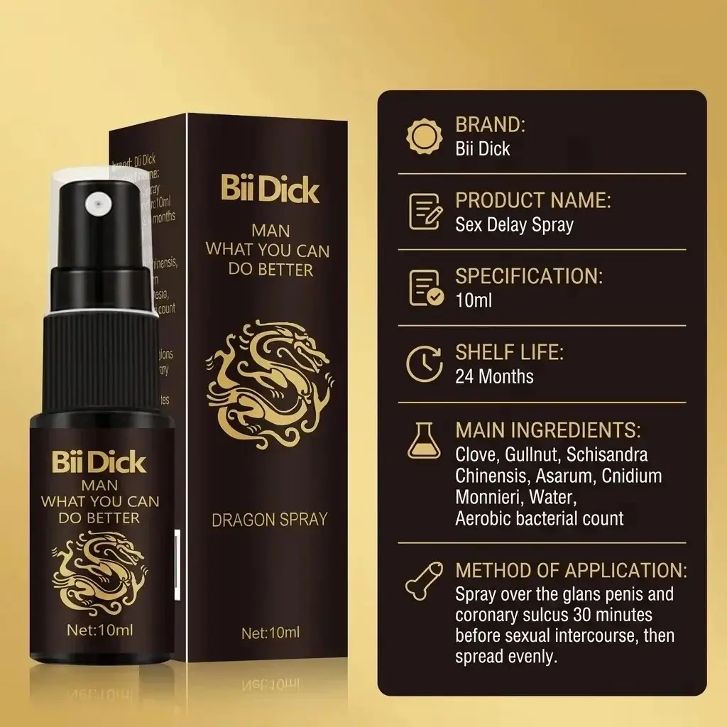 Spray Retardante Masculino Dragon Spray Bii Dick — imagen 4