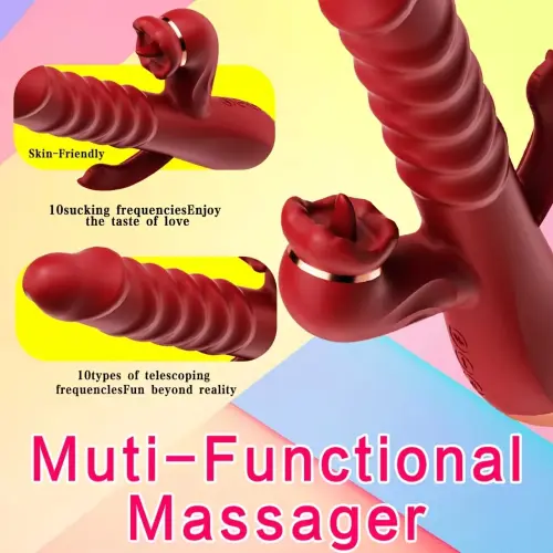 Vibrador Realista Multifuncional de 3 Cabezas — imagen 4