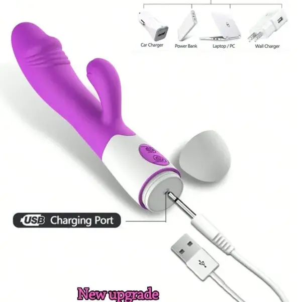 Vibrador de conejito estimulador de clítoris carga USB's photo #2