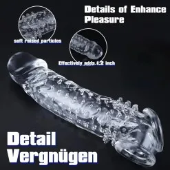 Funda extensora de pene transparente y potenciador del grosor's photo #3