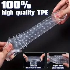 Funda extensora de pene transparente y potenciador del grosor's photo #5