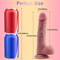 Consolador con ventosa vibrador telescópico — imagen 3