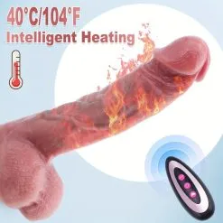 Consolador con ventosa vibrador telescópico — imagen 2