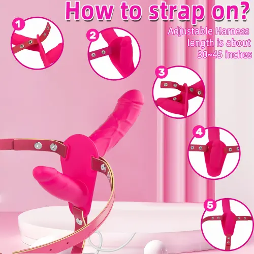 Arnés Doble Dildo Vibrador y Carga USB's photo #1