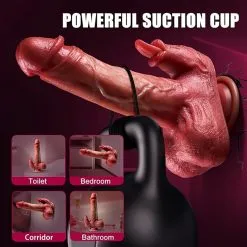 Dildo con Ventosa Vibrador, Estimulador y Telescópico 4 en 1's photo #2