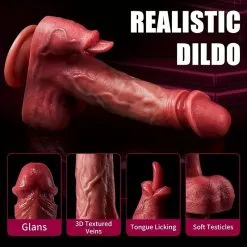 Dildo con Ventosa Vibrador, Estimulador y Telescópico 4 en 1's photo #3