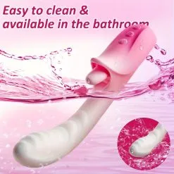 Dildo Rosa 4 en 1 con Lengua y Estimulación Punto G's photo #1