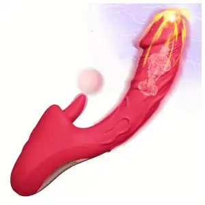 Vibrador Dual:PenetraciónProfunda y LamidoRealista miniatura 1
