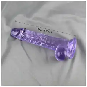 Consolador Realista con Ventosa: Color Morado miniatura 1