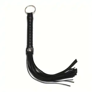 Látigo Flogger de Cuero para BDSM y Juego Sensorial | Juguete de Azotes Manual (41.5 cm) miniatura 1