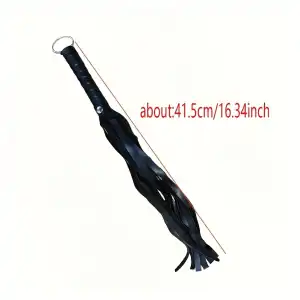 Látigo Flogger de Cuero para BDSM y Juego Sensorial | Juguete de Azotes Manual (41.5 cm) miniatura 2