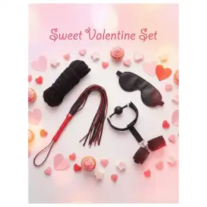 Juego de Bondage y Restricción de 4 Piezas | Kit de Iniciación BDSM para Parejas con Arnés Integrado, Cuerda Shibari, Látigo y Antifaz miniatura 2