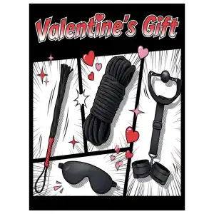 Juego de Bondage y Restricción de 4 Piezas | Kit de Iniciación BDSM para Parejas con Arnés Integrado, Cuerda Shibari, Látigo y Antifaz miniatura 4