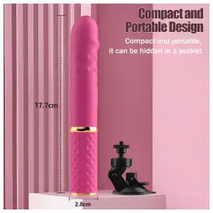 Vibrador Telescópico con Ventosa y Control por App | Estimulador de Punto G miniatura 3