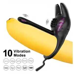 Anillo Vibrador Doble Placer – 10 Modos de Vibración miniatura 1