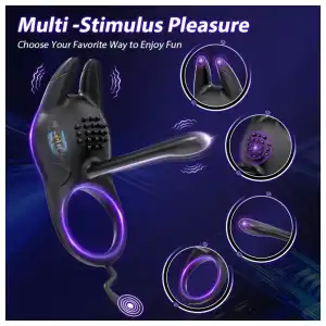 Anillo Vibrador Doble Placer – 10 Modos de Vibración miniatura 4