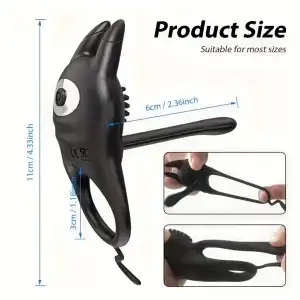Anillo Vibrador Doble Placer – 10 Modos de Vibración miniatura 3