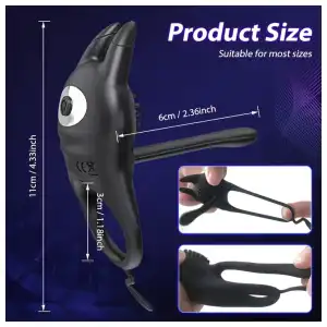 Anillo Vibrador Doble Placer – 10 Modos de Vibración miniatura 2