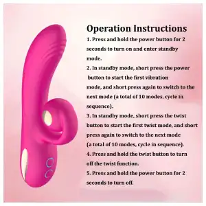 Vibrador Doble Estimulación Punto G y Clítoris | Estimulador Orgánico «Twist» de Silicona Médica miniatura 2