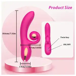 Vibrador Doble Estimulación Punto G y Clítoris | Estimulador Orgánico «Twist» de Silicona Médica miniatura 5