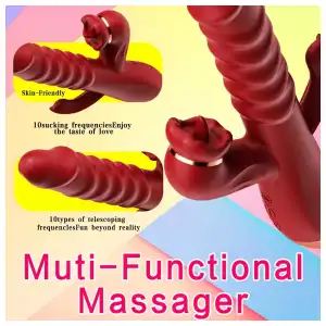 Vibrador Realista Multifuncional de 3 Cabezas miniatura 4