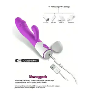 Vibrador de conejito estimulador de clítoris carga USB miniatura 3