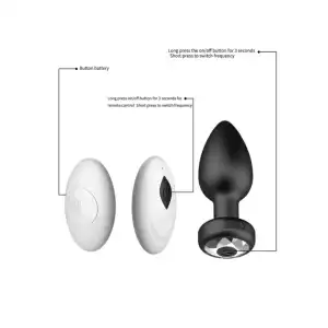 Plug Anal vibrador con mando inalámbrico carga USB miniatura 2