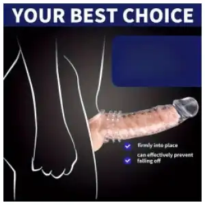 Funda extensora de pene transparente y potenciador del grosor miniatura 2