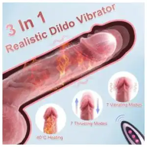 Consolador con ventosa vibrador telescópico miniatura 5
