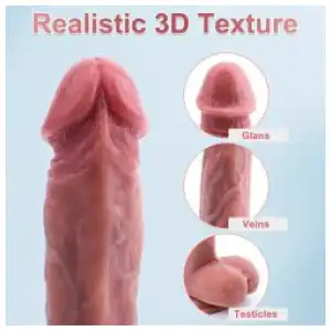 Consolador con ventosa vibrador telescópico miniatura 6