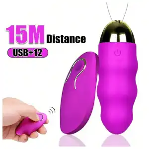 Huevo vibrador carga USB, 12 modos de vibración miniatura 1