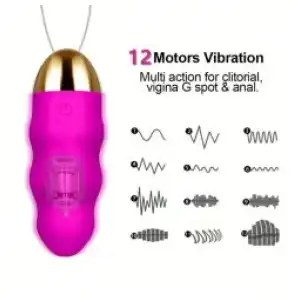 Huevo vibrador carga USB, 12 modos de vibración miniatura 3