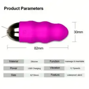 Huevo vibrador carga USB, 12 modos de vibración miniatura 2