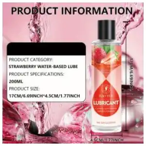 Lubricante Sensual Sabor Fresa 200ml miniatura 4